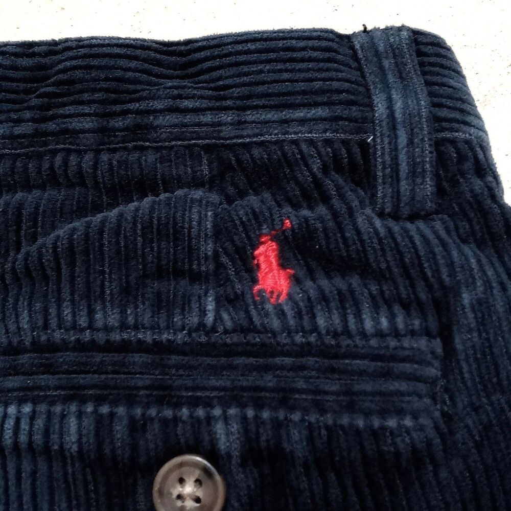 Polo Ralph Lauren Kids Corduroy Pants Size 4/4T Preppy Straight Leg Navy Blue - Picture 5 of 9